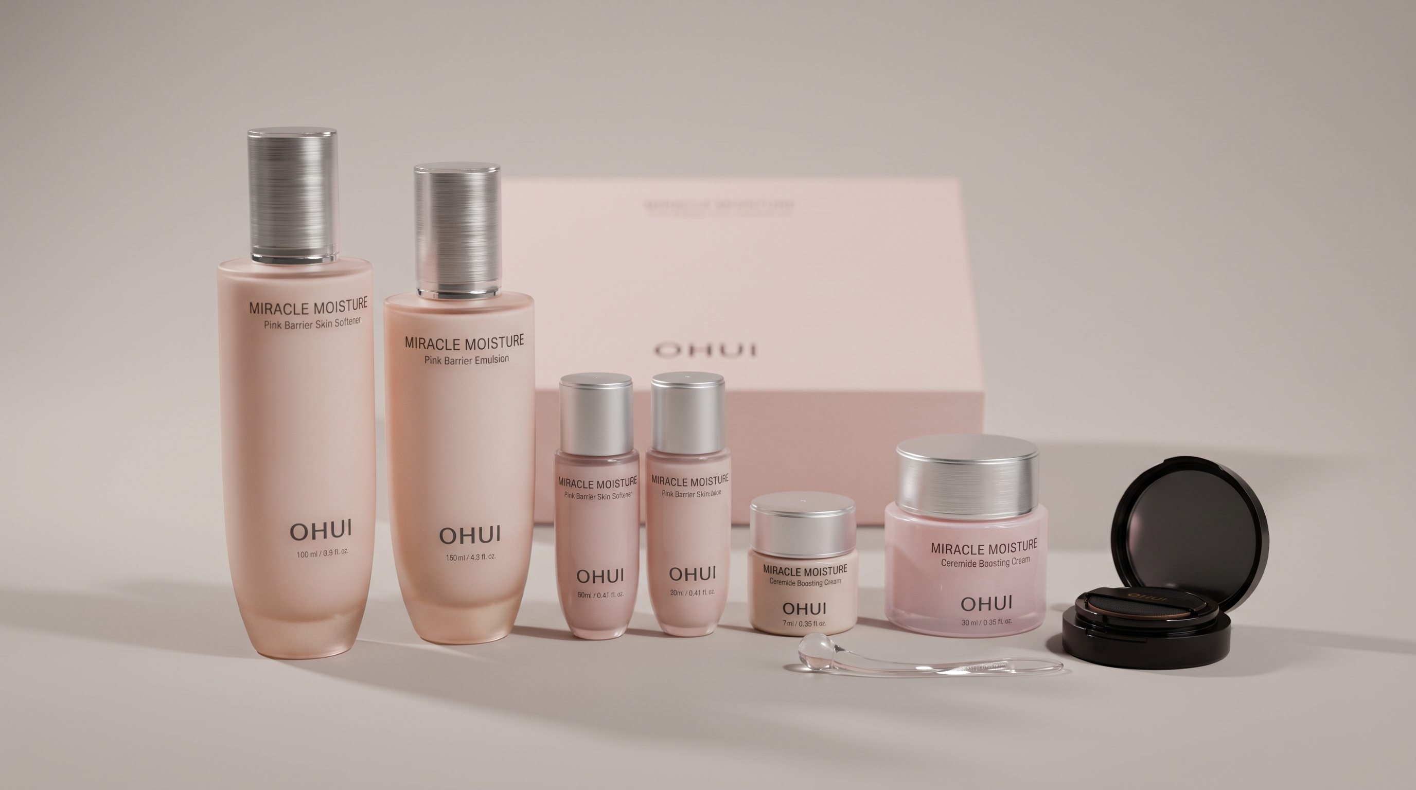O HUI Miracle Moisture Pink Barrier 3pcs Special Set